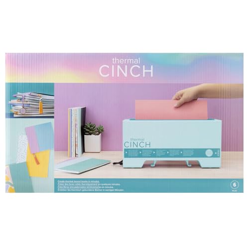 We R Memory Keepers Thermal Cinch Binding Machine Mint 12 Inch, Includes Thermal Book Binding Machine, Book Spines, and Clips, Create DIY Journals, Notebooks, Scrapbooks, Photo Books, and Documents