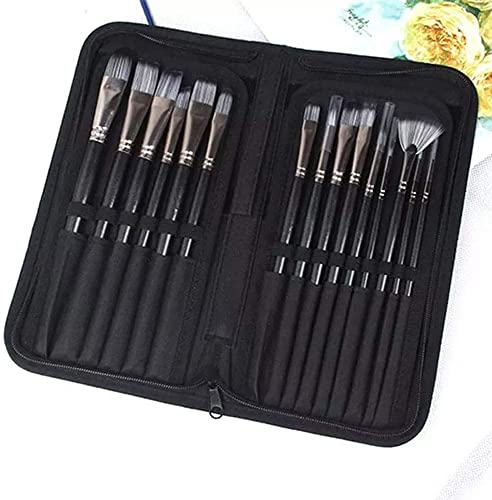 Feilx Art Paint Brushes Set 15 Size Acrylic Brushes for Painting Contains Premium Nylon Hair and Art Knife Sponge Paintbrush Sets