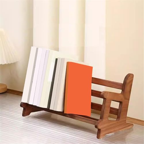 Bookshelf Creativity Hollow Out Bench Style Bookshelf Wooden Storage Display Rack for Living Room Home Office