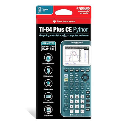 TI-84 Plus CE Graphing Calculator Texas Instruments, Trinomial Teal