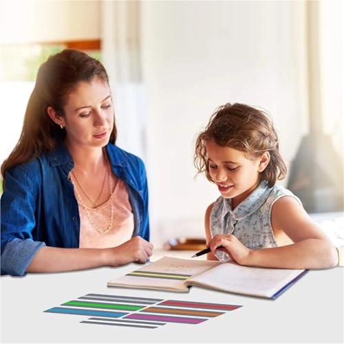 Reading Tracker 56pcs Guided Reading Strips Assorted Colors Help with Dyslexia