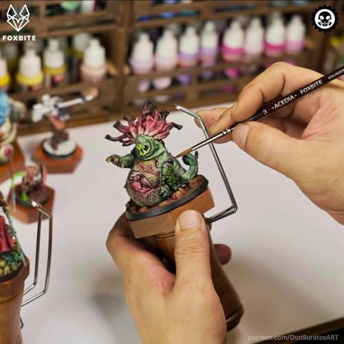 FOXBITE Kolinsky Sable Set Brushes for Miniature Painting Modeling Pieces Fine Detail Paint Brush Miniature Painting Kit Mini Paints Acrylic for Warhammer