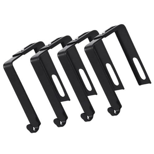 Cubicle Hooks 20pcs Metal Hooks, 37-55mm Adjustable Door Cabinet Hangers, Black Small Storage for Hanging
