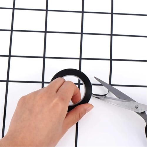 White Board Tape 10Pcs66M Graphic Whiteboard Tape Adhesive Chart Line Grid Electrical Marking Tapes High Temperature Resistant Pinstripe Dry Erase Art for Office(White,66M_3MM)