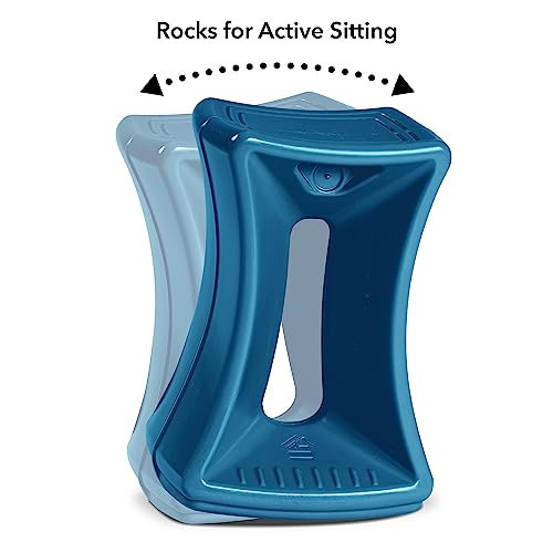 Simplay3 American Home Live Fit Active Balance Chair, 20" Stool for Adults and Teens- Ergonomic Office Desk Chair with Rock, Wobble, Tilt Motion for Learning, Work and Study Union Blue, 2-Pack