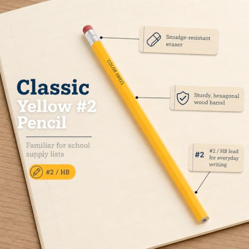 Color Swell Bulk Yellow #2 Pencils (360 Loose Pencils)