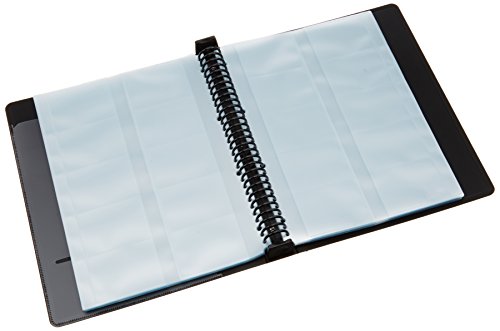 Collect CF-6110-BK Business Card File, Black, A4 Size