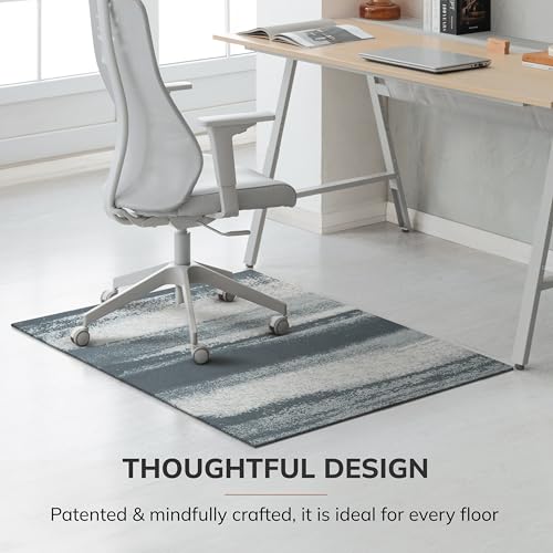Anji Mountain 54" x 40" Rug'd Office Chair Mat for Carpet & Hardwood Floor