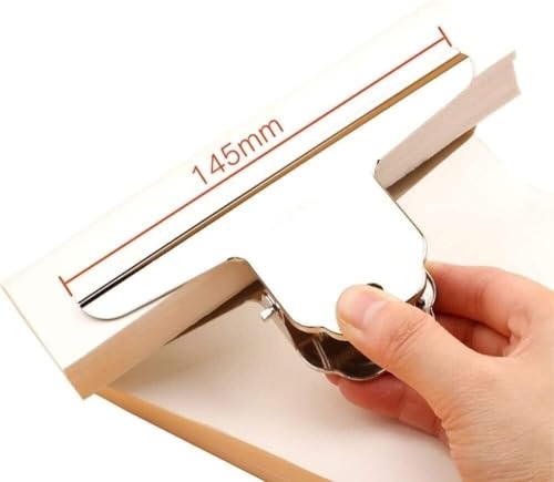 HANLIMAN Stationery Clip Binder Clips,Paper Stationary Clamps,Metal Bulldog Clips, Extra Large Bulldog Clips, Metal Stainless Steel Hinge Clip Folder Binder 145mm (Color : 145mm*12pcs)