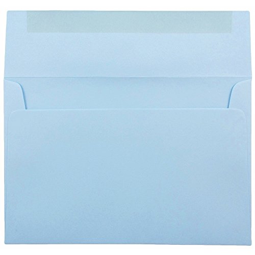 JAM PAPER A9 Premium Invitation Envelopes - 5 3/4 x 8 3/4 - Pastel Baby Blue - Bulk 250/Box