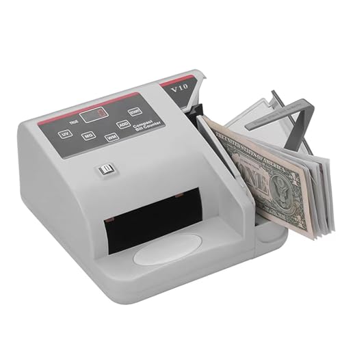 COYEUX Portable Mini Money Counter, Worldwide Currency Cash Banknote Bill Counting Machine Detector Counterfeit Detection, Led Display, Financial Equipment, for All Foreign Currency