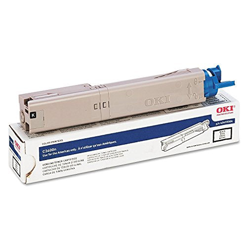 Okidata 43459304 C3300 C3400 C3450 C3600 Toner Cartridge (Black) in Retail Packaging