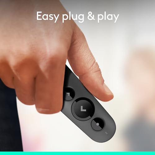 Logitech Wireless Presenter R500s PowerPoint Clicker with Laser Pointer