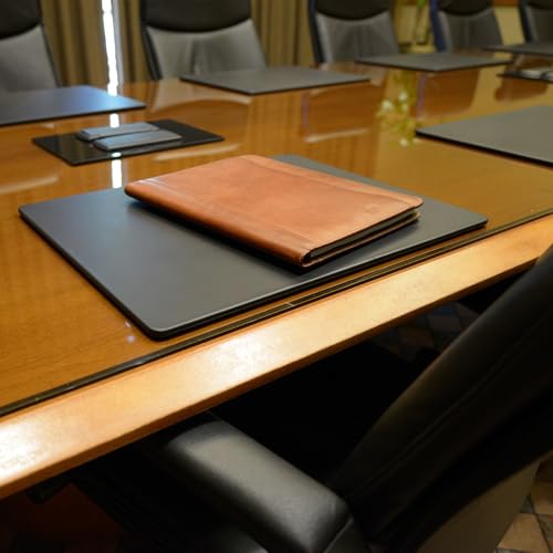 Dacasso Leatherette Conference Table Pad, 20 by 16-Inch, Black