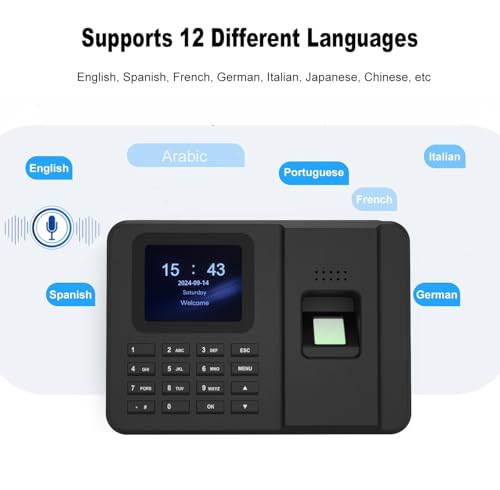 Rabitpos Time Clocks for Employees Small Business, Fingerprint + PIN