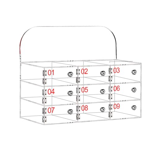 RJYYYDS Acrylic Cell Phone Locker Box with Door Locks and Keys Wall Mounted Clear Storage Box for Office School Classroom Secure Phone Storage Solution 50 Uni,9