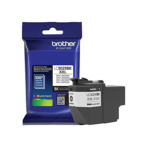 Brother Genuine Super High Yield Black Ink Cartridge, LC3029BK, Replacement Black Ink for Compatible Brother Printers, Page Yield Up to 3000 Pages, Supports Amazon Dash Replenishment