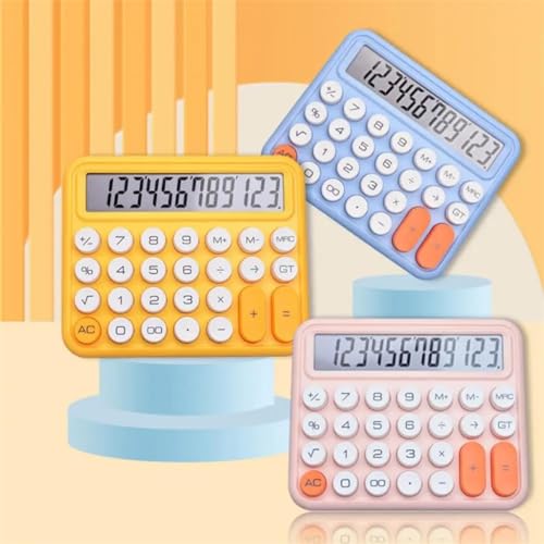 VZDUYHJ 12-bit Mechanicals Calculatosr Withs LCD Displays Lsargse Circulars Buttons Keys