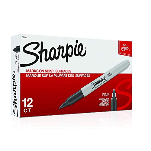 Sharpie Permanent Markers, Fine Point, Black, 30051 (72 Markers)