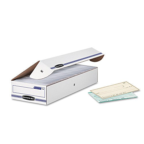 Bankers Box 00706 Storage File, Check/Deposit Slip, 9-Inch x24-Inch x4-Inch, 12/CT, White