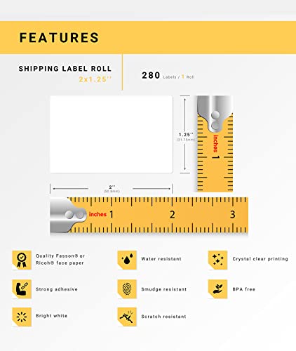 HouseLabels Compatible with Zebra, 3/4" Core, 2" x 1.25"