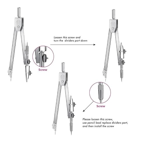 Alloy Multi Purpose Compass Geometry Teaching Equipment