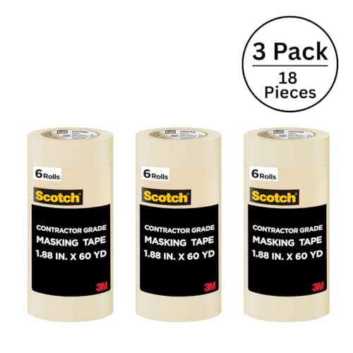 Scotch Painter's Tape Contractor Grade,1.88 in x 60.1 yd Rolls, 3 Pack