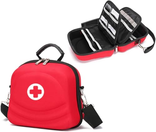 CAIMIAO Portable First Aid Kit Empty, Emergency Rescue Bag for Car, Camping, Travel, Hiking, Sport, Home First Aid Essential Box, Waterproof(Navy Blue)