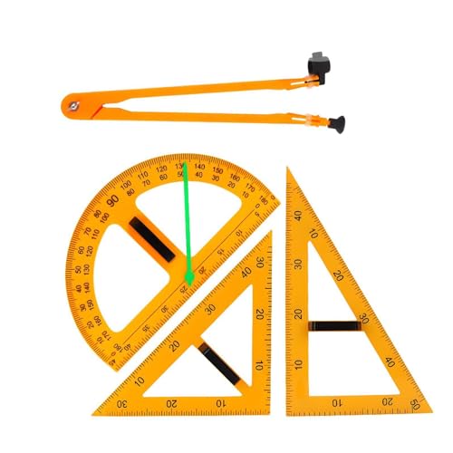 Magnetic Geometry Tool, School Supplies Protractor Compass Set, Teacher Multi Purpose Math Teaching Aids, Protractor Set, Magnetic Function May Vary with Blackboard Surface