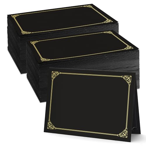 BELLE KR® Black Certificate Holders 8.5 x 11, 200 Pcs