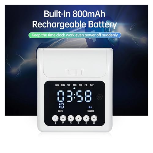 Electronic Time Clock with 100pcs Cards 2 Sided Monthly & Weekly and 2PCS Ink Ribbon Employee Attendance Machine with Multi-Language