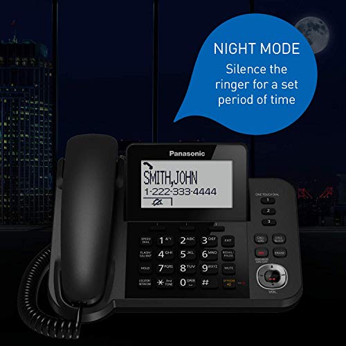 Panasonic 6.0 Dect Corded Plus 2-Cordless Handset Phone Telephone Black