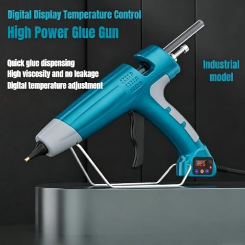 Xiaojuandm 500W Full Size Industrialt Glue Gun, Professional Digital Temperature Control, 60S Fast Preheating, Professional Grade Hot Glue Gun for Carpentry, Repairs & Remodeling