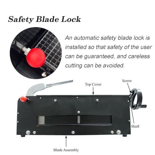 INTBUYING Paper Cutter Guillotine Style Heavy Duty Manual Stack Paper Trimmer Max 12.2in with Safety Protection for Home Office