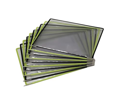 Tarifold Wall Mount Reference System, 10 Pockets, Expandable, Green/Black