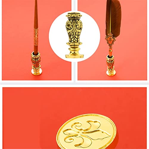 Retro Feather Pen Set Business Gift Pen European Style Dip Pen Student British Calligraphy Stationery School Supplies (Color : D) (B)