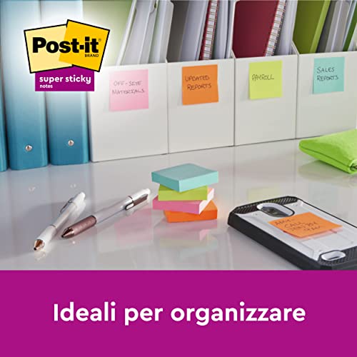 Post-it Z-Notes Dispenser + Super Sticky Z-Notes, 2 Pads, 76 mm x 76 mm
