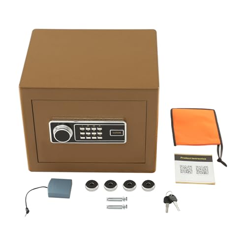 Digital Home Safe Steel Security Safe Box for Money Cash Valuables Home Office Bedroom Wall Mountable 38x32x30cm