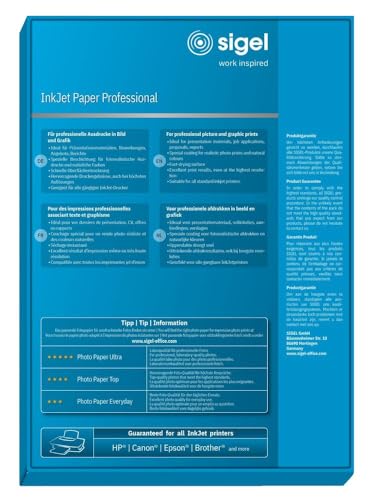 Sigel IP286 InkJet Paper, coated, matt, 108.1 lbs, A4, 100 sheets