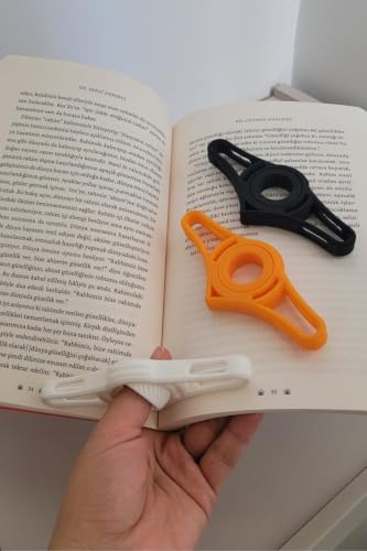 SODEF Ergonomic Book Reading Page Holder Ring - Practical Single-Handed Book Page Holder for Readers - 1 Piece - 4.7 in (4.7 in) - White