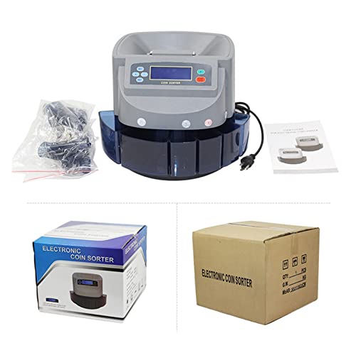 Acivirdde Coin Counter, Coin Sorting Machine, Coin Capacity: 350-500 Coins, Game Coin Sorting Machine, Coin Counter with LCD Display.
