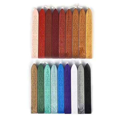 9pcs Antique Wax Seal Sticks with Wick for DIY Handmade Postage Letter Stamp