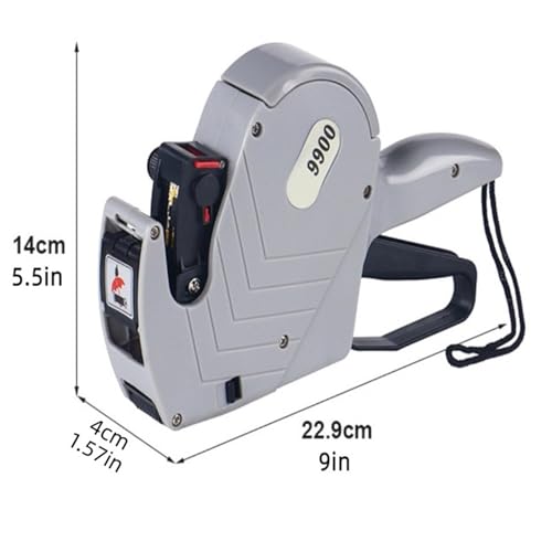 1 PC MX-9900 Pricing Label Machine with 500 Sticker Labels, 1 Ink Refill, 8 Digit Label Machine for Retail Stores, Grocery Stores