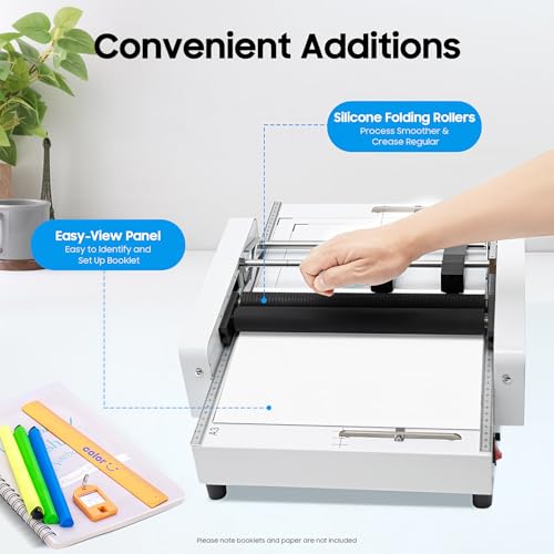 A3 Folding Binding Machine, Electric Booklet Maker, Silicone Roller Office Stapler