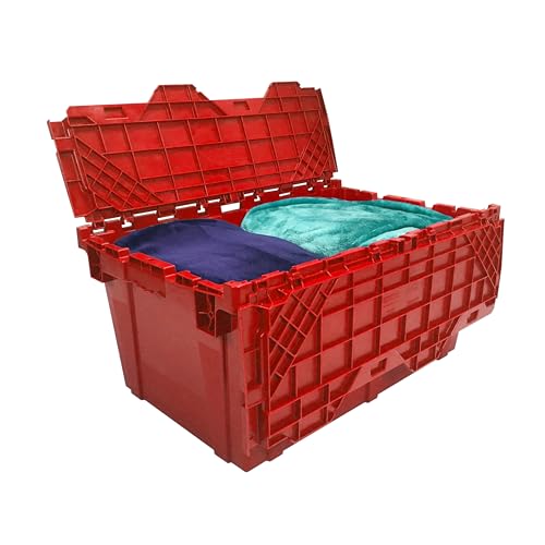 Moving & Storage Crates, Red Crates 27" x 17" x 12", 2- Pack