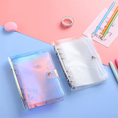 Clipboard Leather Notebook Binder Planner Budget Organizer with 12 Loose-leaf Zipper Bags for Office School Supplies Office Clipboard (Color : Purple)