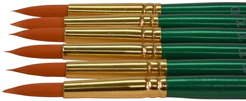 Brush Optimum Golden TAKLON SH RND SZ 10 - SAX Pack of 6