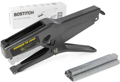 Bostitch Office B8 Plier Heavy Duty Stapler with 1250 1/4" Staples