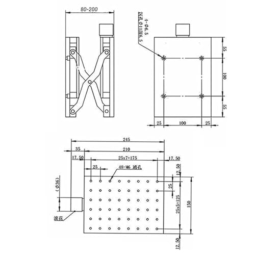 Manual Lift Platform Table,Lab Jack Optical Lift,120mm Travel Z Axis