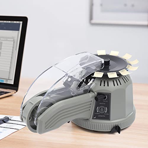 Automatic Tape Dispenser, 110V Rotary Disc Tape Cutting Machine with Adjustable Length 6-60mm and Width 3-25mm, Electric Tape Cutter for Office School Packaging